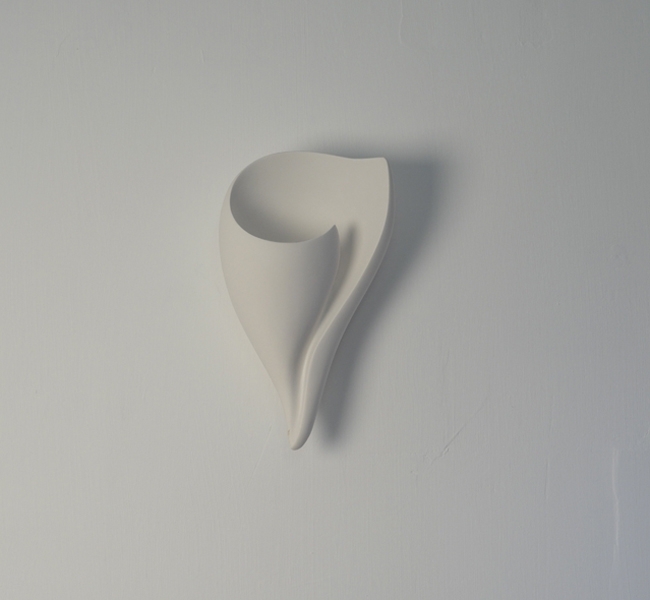 Shell Wall Sconce in plaster by Hannah Woodhouse, artist maker of beautiful wall sconces 