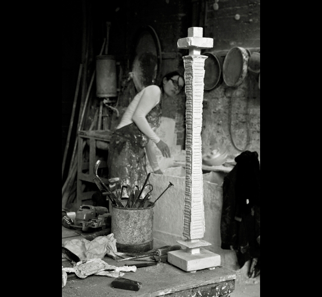 Plaster original of the Schaffer Lamp before being moulded and cast in bronze